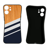 Blue and white wooden Samsung M51 Back Cover